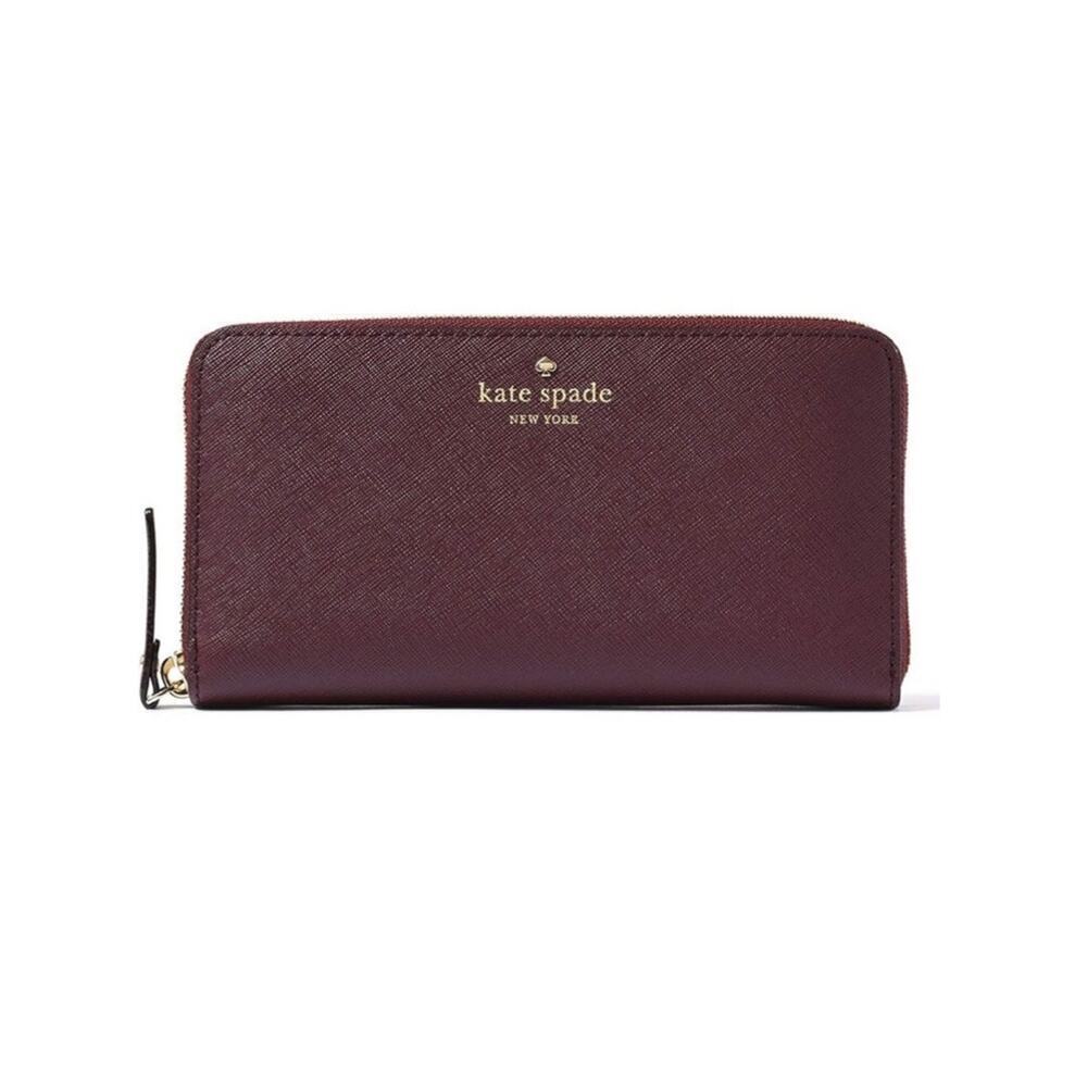 Kate Spade Cedar Street Lacey Zip Around Wallet Purple Burgundy